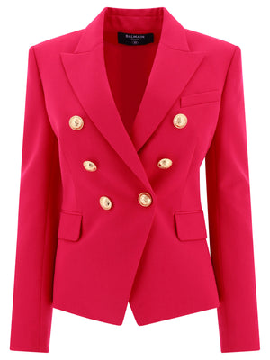 BALMAIN Fashionable 24SS Women's Fuchsia Outer Jacket