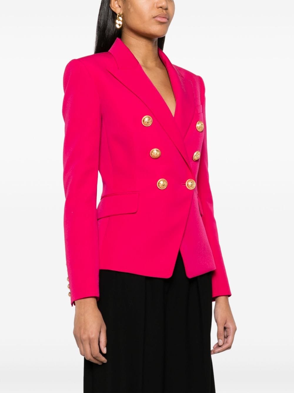 BALMAIN Fashionable 24SS Women's Fuchsia Outer Jacket