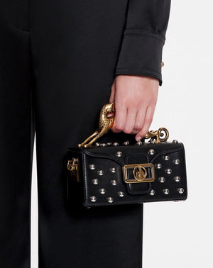 女性用スタイリッシュな黒のペンシルキャットハンドバッグ - FW23コレクション