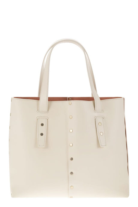 FABIANA FILIPPI Versatile Mini Tote Handbag with Studded Motif and Suede Lining for Women