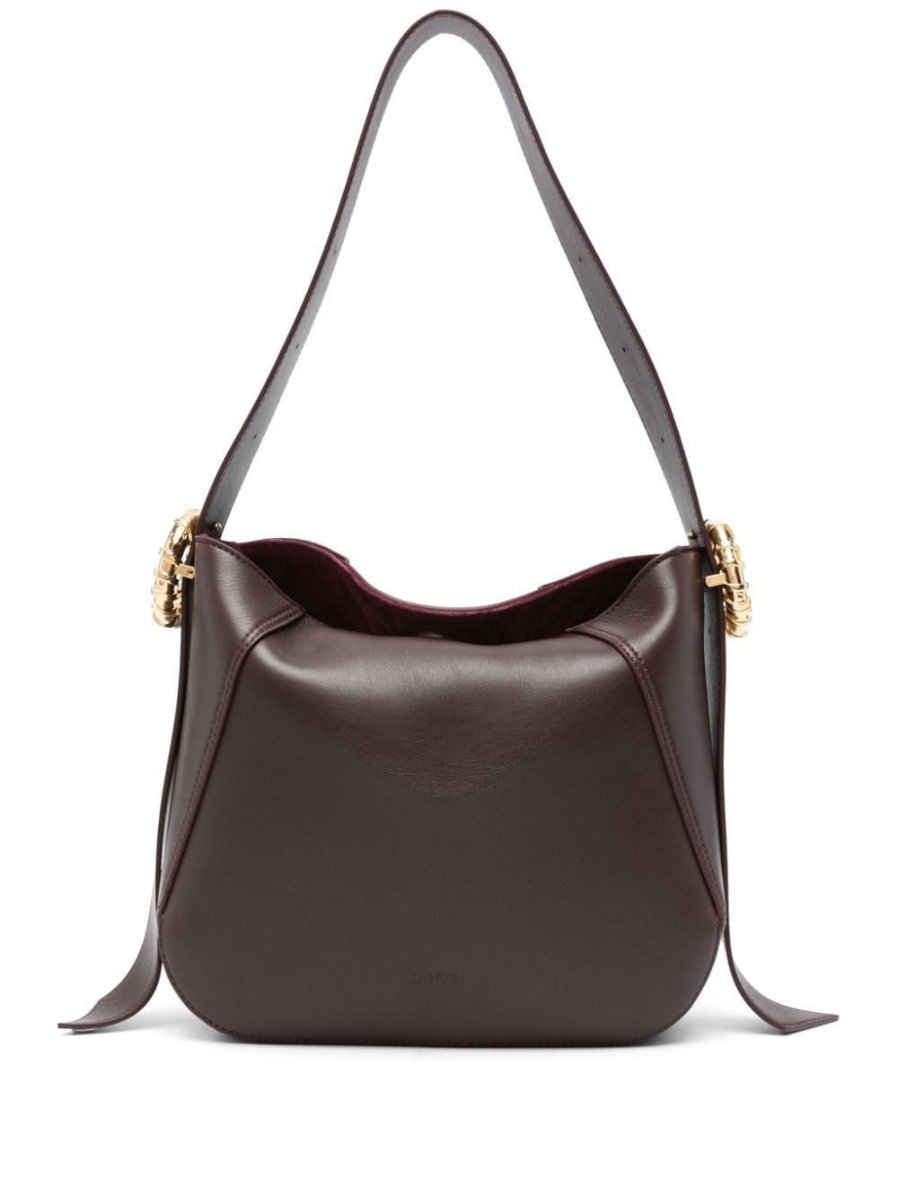 LANVIN Luxurious Burgundy Suede Hobo Bag for Women - FW23 Collection