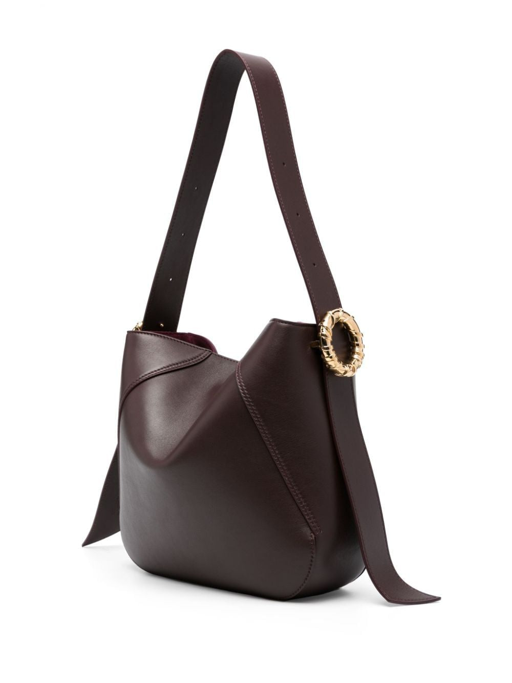 LANVIN Luxurious Burgundy Suede Hobo Bag for Women - FW23 Collection