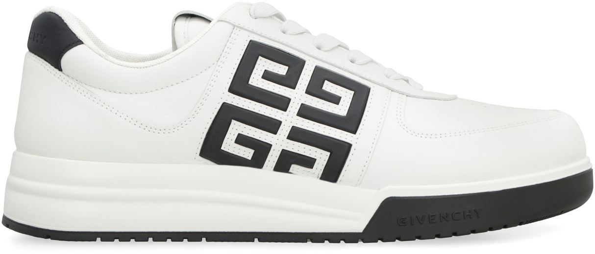 GIVENCHY White Low-Top Leather Sneakers for Men