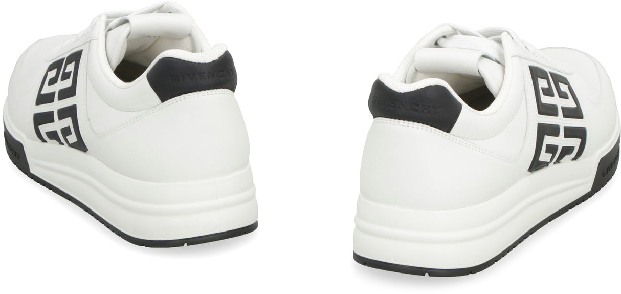 GIVENCHY White Low-Top Leather Sneakers for Men