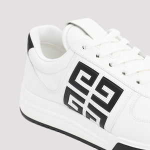 Embossed 4G Logo White Low Top Trainers for Men