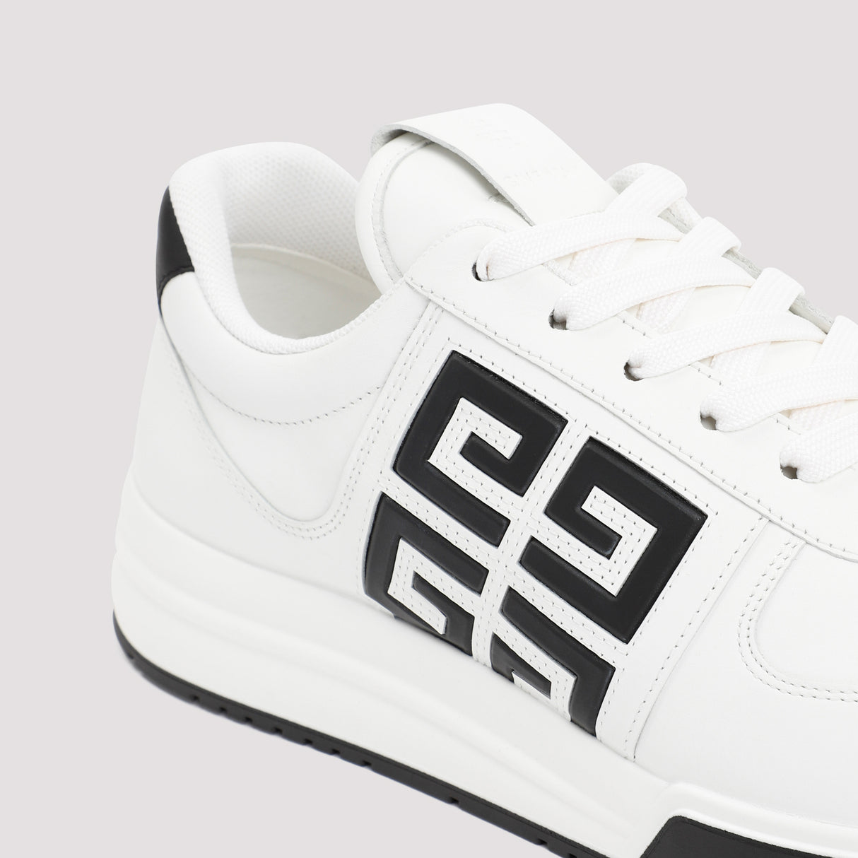 GIVENCHY White Low-Top Leather Sneakers for Men