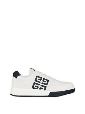 Embossed 4G Logo White Low Top Trainers for Men