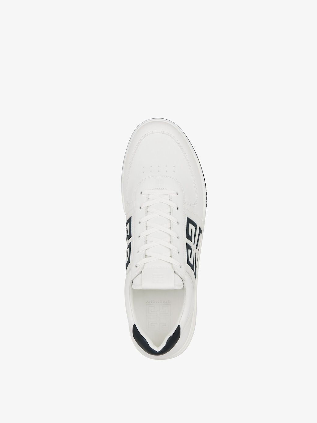 Embossed 4G Logo White Low Top Trainers for Men