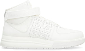 GIVENCHY Men's White Leather High-Top Shoes for FW23