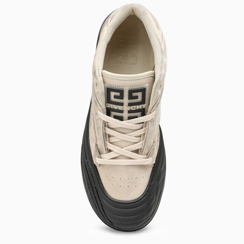 GIVENCHY Men's Stone Grey Nubuck Low Skate Trainer for SS24