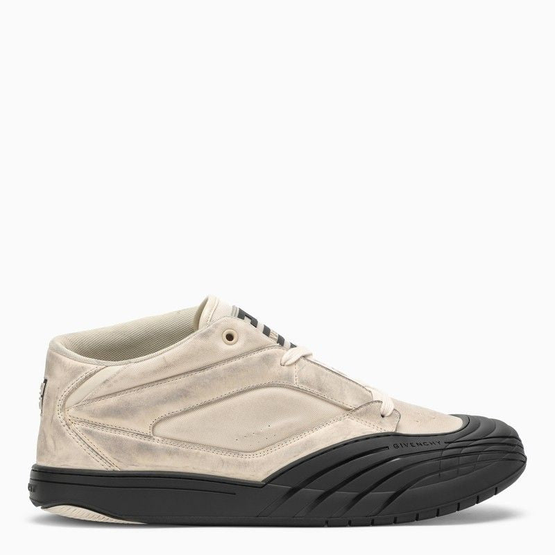 GIVENCHY Men's Stone Grey Nubuck Low Skate Trainer for SS24