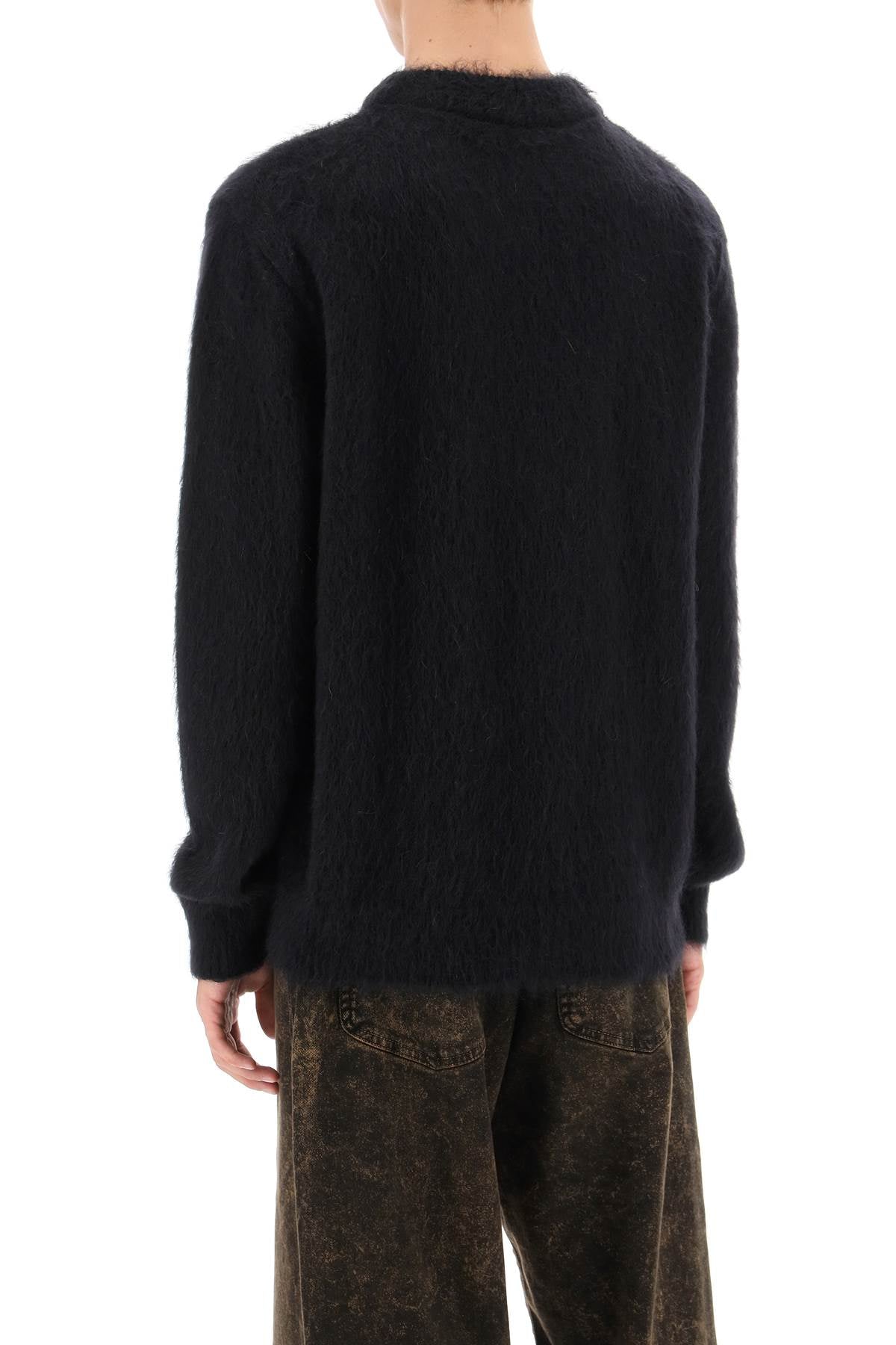 BALMAIN Crew-Neck Mohair Blend Sweater - Size S