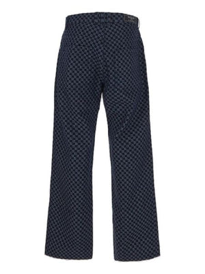 BALMAIN Luxurious Jacquard Wide-Leg Jeans for Men