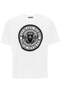 BALMAIN Men's White Cotton Crew-Neck T-Shirt for Fall/Winter 2023