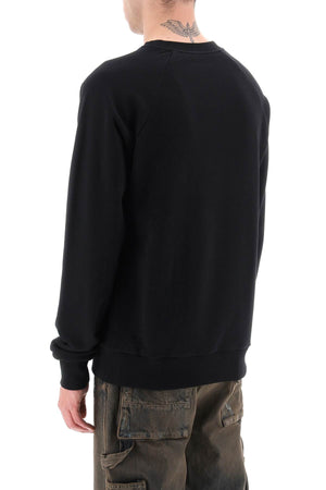 BALMAIN Men's Black Ribbed Cotton Sweatshirt