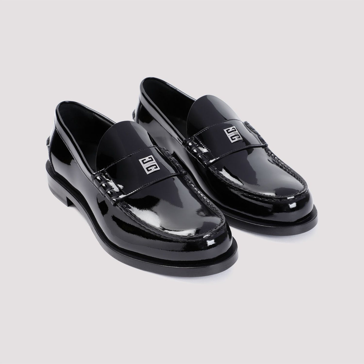 GIVENCHY Elegant Black Leather Loafers