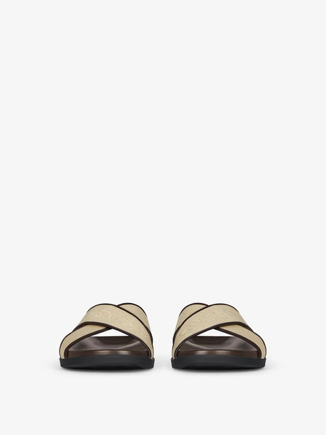 男士棕褐色沙灘涼鞋（2024秋冬款）