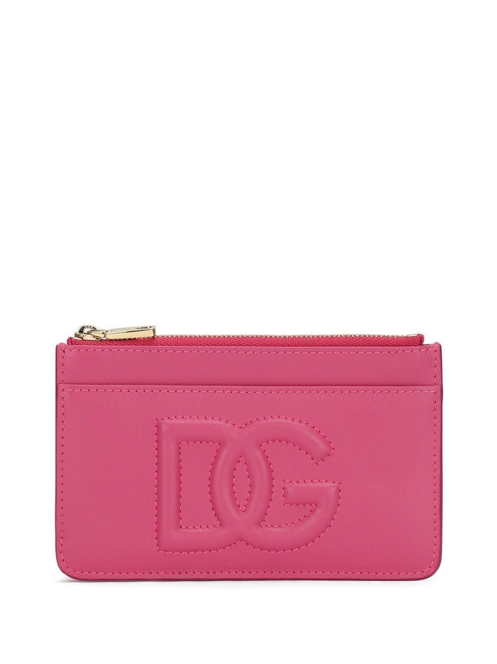 粉紅色女性SS24系列DG Logo信用卡包