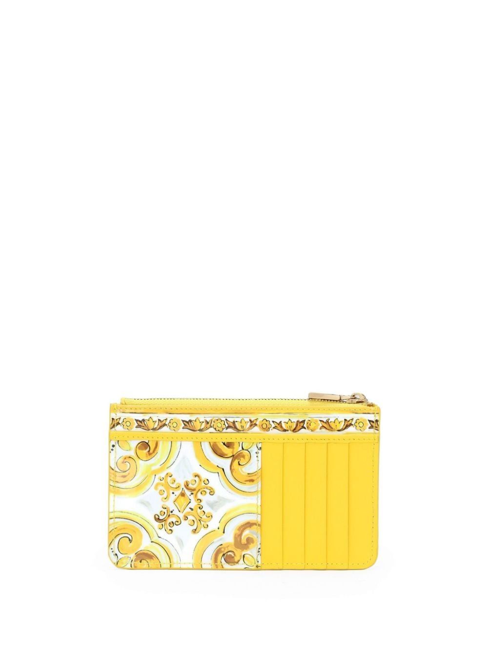 DOLCE & GABBANA Elegant Majolica Print Mini Card Holder