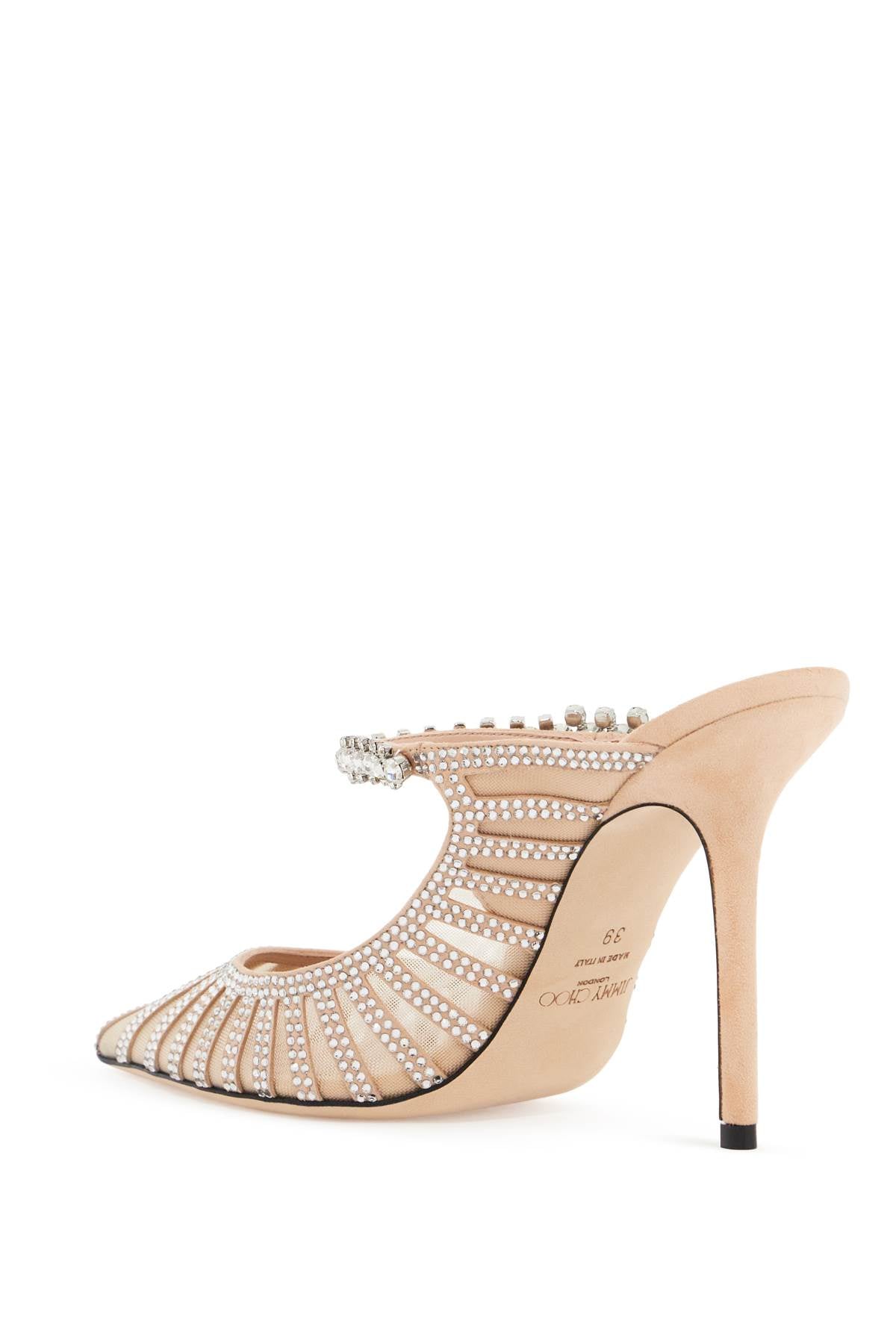 JIMMY CHOO Elegant Flat Sandals with Crystal Embellishments