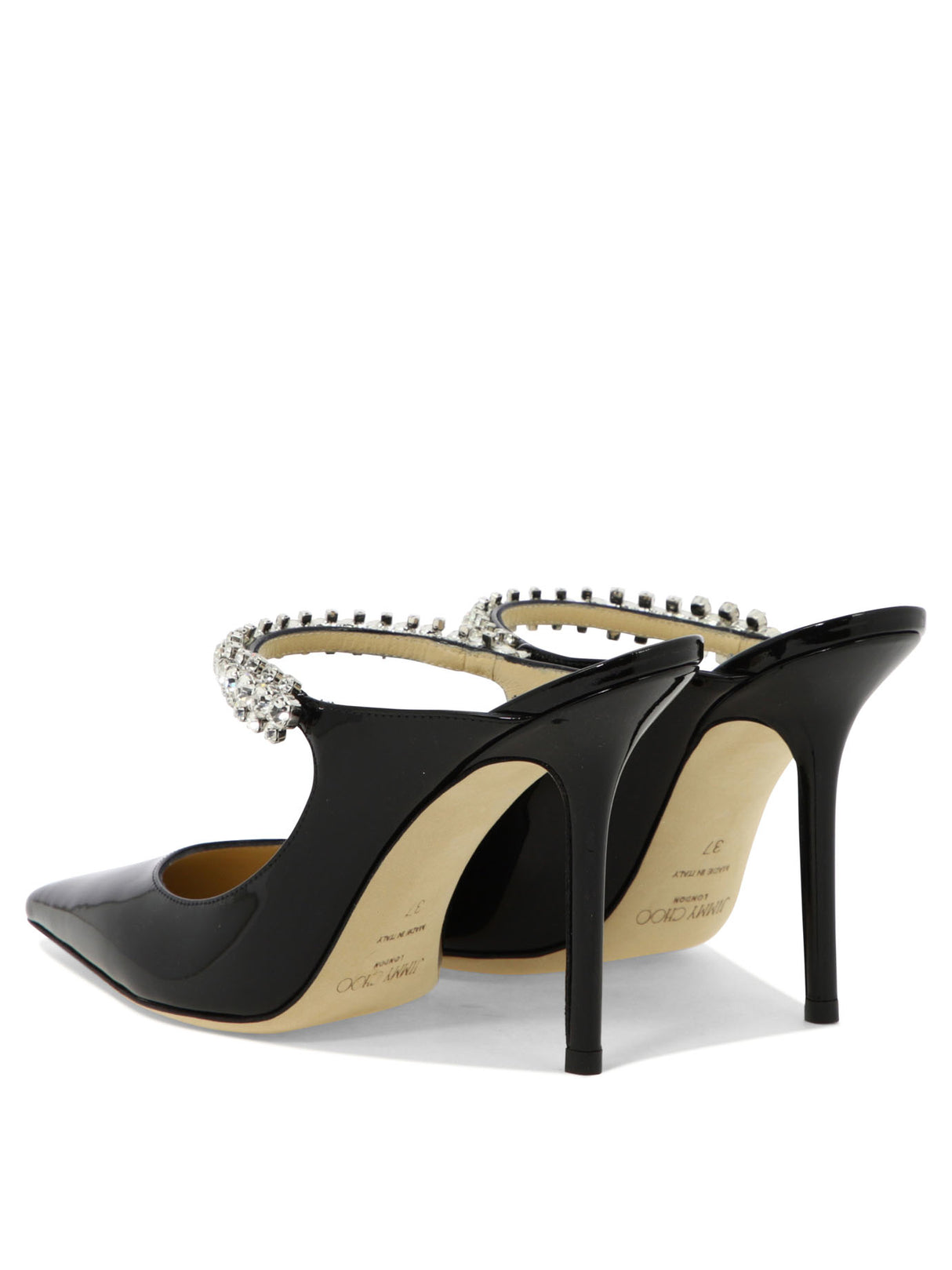 JIMMY CHOO Elegant Black Patent Leather Sabot for Women - FW24