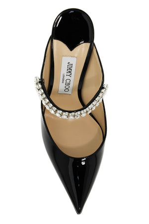 JIMMY CHOO Bing 100 Crystal-Embellished Patent Flats