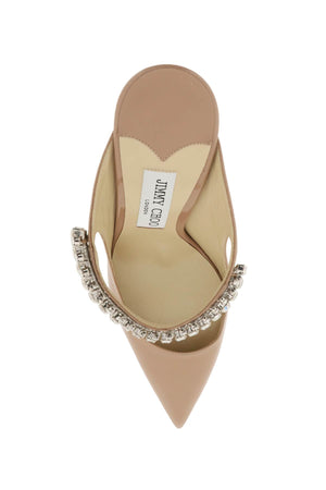 JIMMY CHOO Bing 100 Crystal-Embellished Patent Flats