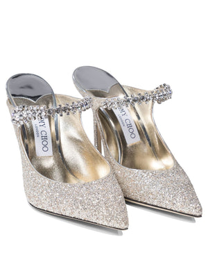 JIMMY CHOO Luxury Glitter Sandals for Women