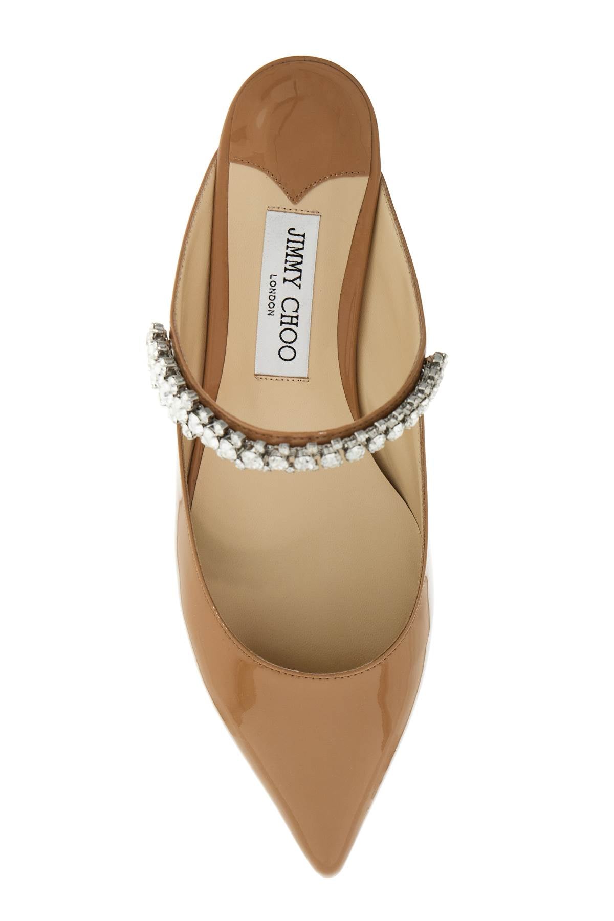 JIMMY CHOO Elegant Flat Sandals with Crystal-Embellished Strap