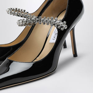 JIMMY CHOO Elegant Pointed Toe Pump 85 with Crystal Strap