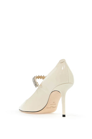 JIMMY CHOO Elegant Pointed Toe Pump 85 with Crystal Strap