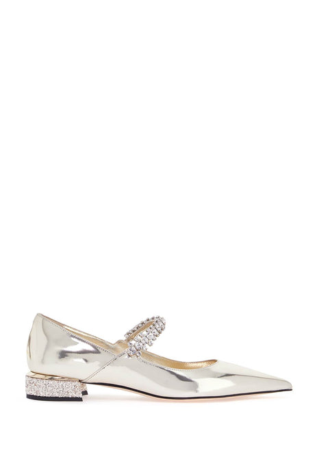 JIMMY CHOO Pointed Toe Flat with Crystal Strap