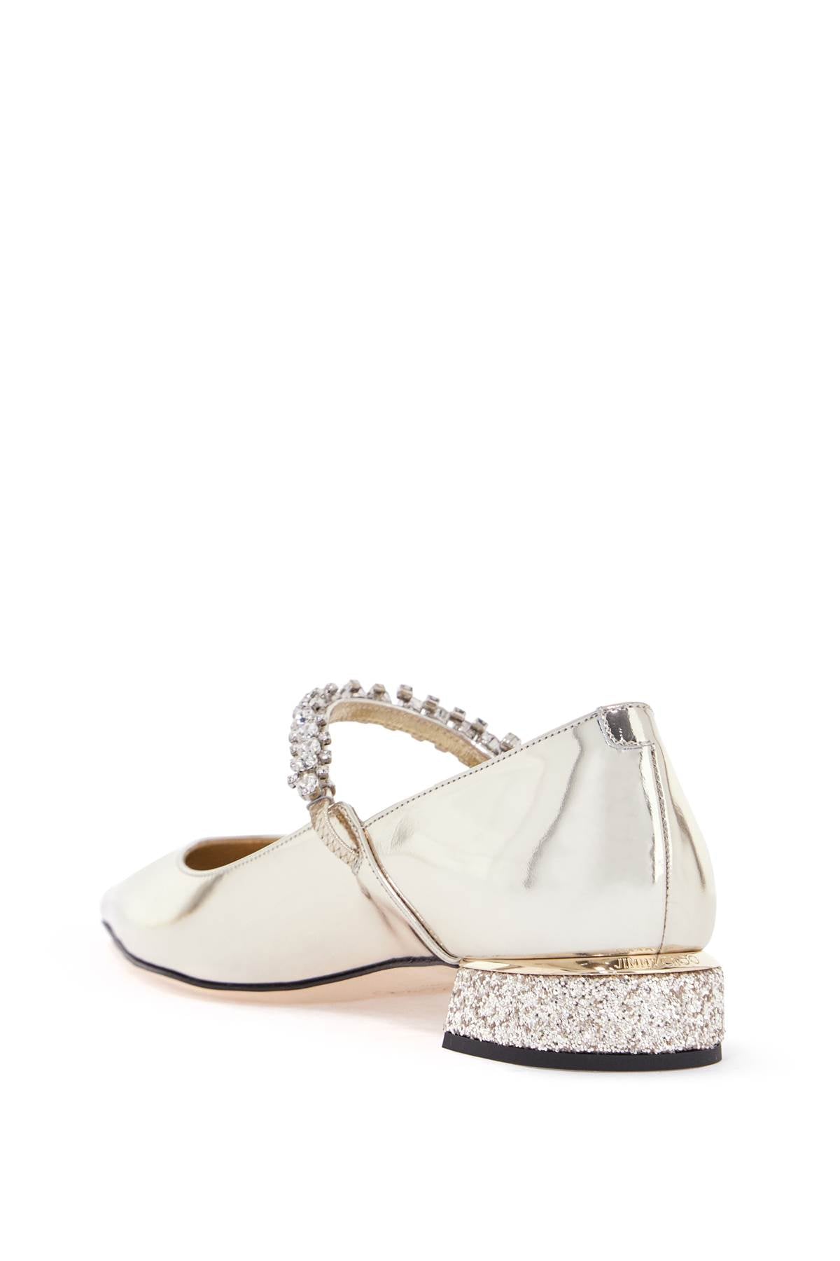 JIMMY CHOO Pointed Toe Flat with Crystal Strap