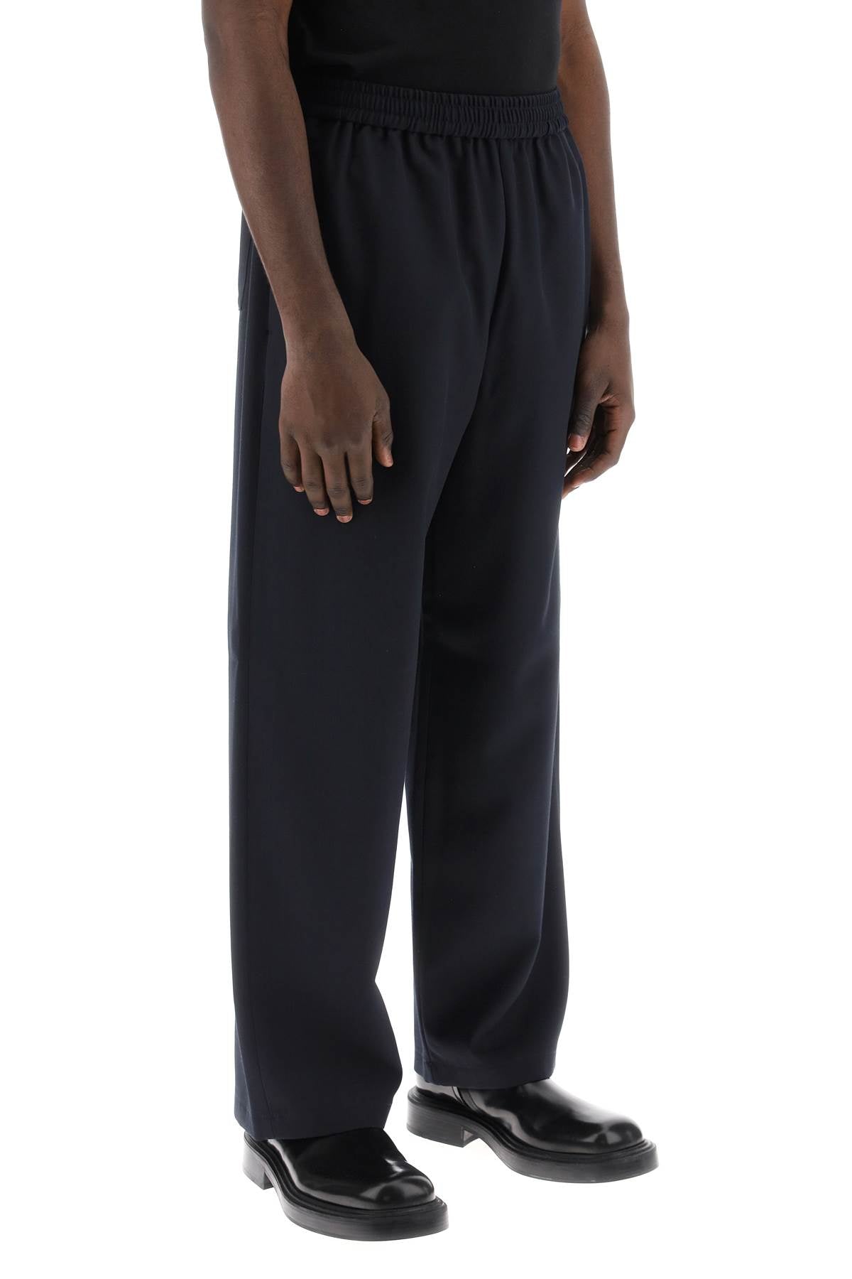 ACNE STUDIOS Navy Relaxed Fit Elastic Waistband Pants for Men