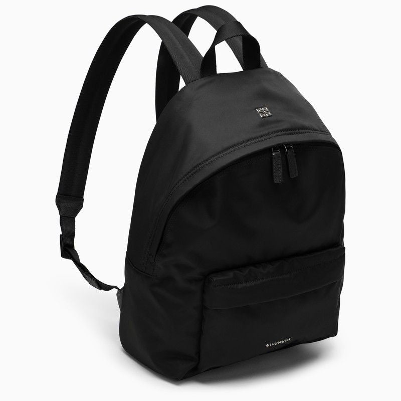 Essential Black Nylon Backpack for Men