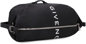 GIVENCHY Elevated Black Logo Printed Raffia Backpack for Men - FW23