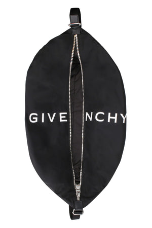 GIVENCHY Elevated Black Logo Printed Raffia Backpack for Men - FW23