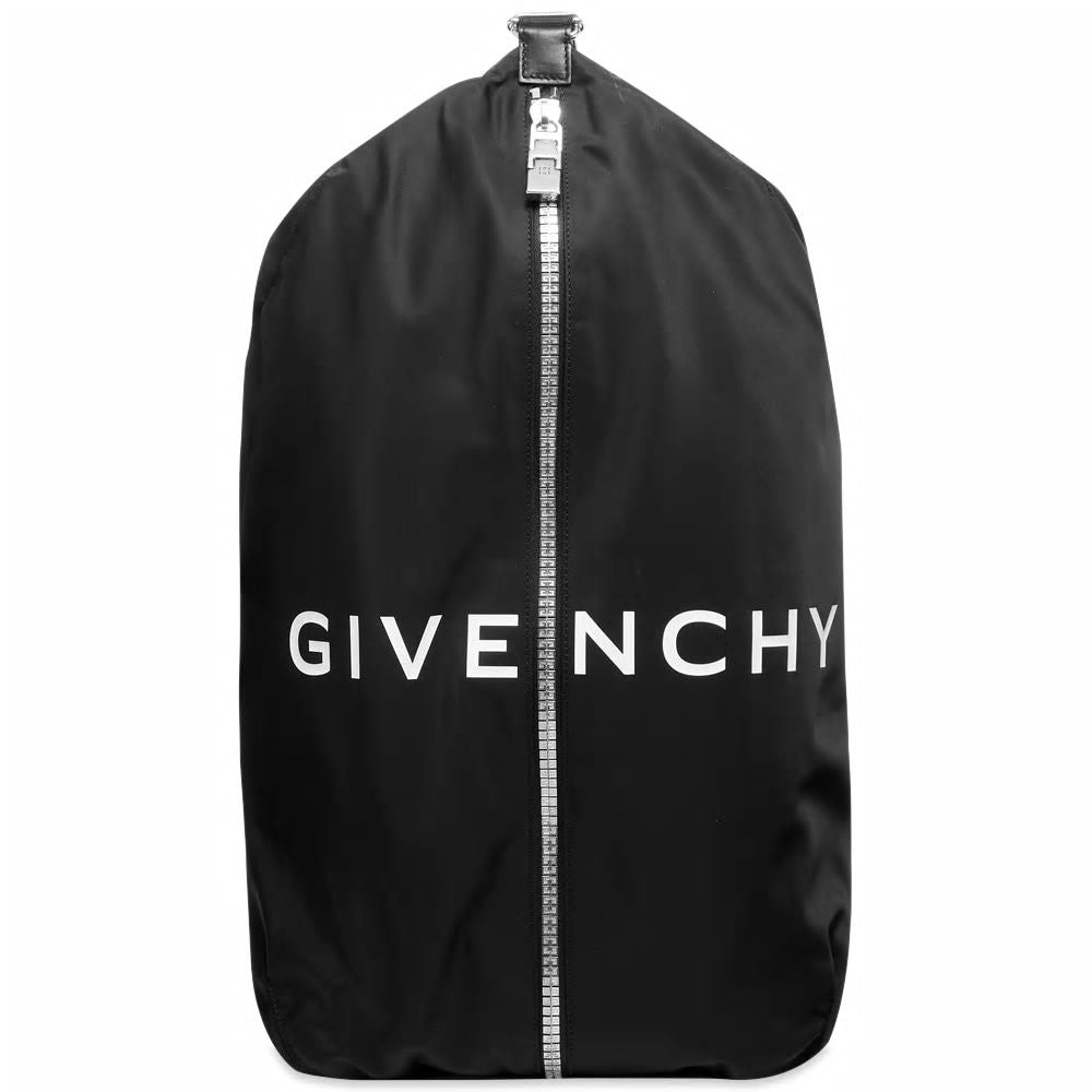 GIVENCHY Elevated Black Logo Printed Raffia Backpack for Men - FW23