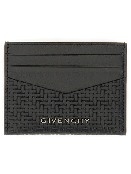 GIVENCHY Mini Woven Leather Card Case