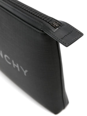 GIVENCHY Signature 4G Monogram Black Pouch Handbag for Men