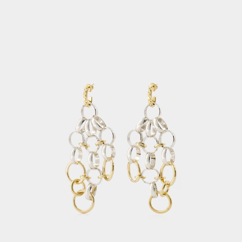 Gray Brass Dangle Earrings for Women's Fall/Winter 2024 Wardrobe by ISABEL MARANT