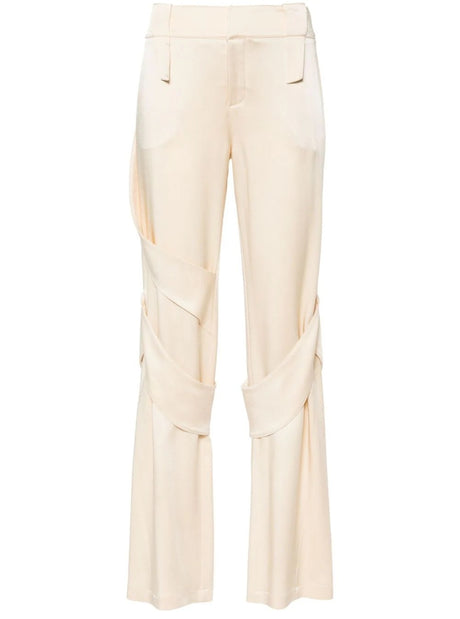 BLUMARINE Elegant Cargo Satin Pants