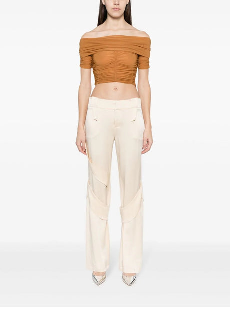 BLUMARINE Elegant Cargo Satin Pants