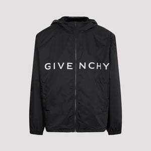 GIVENCHY Logo-Print Hooded Windbreaker for Men