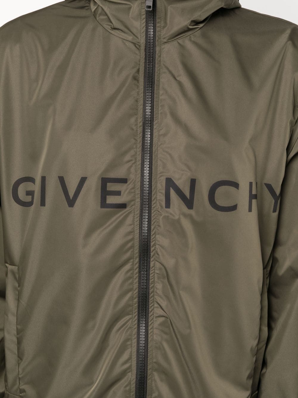 GIVENCHY Logo-Print Hooded Windbreaker for Men