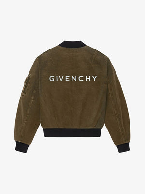 GIVENCHY Reversible Bomber Denim for Men - Blackkaki