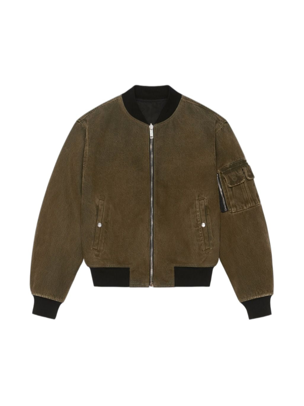 GIVENCHY Reversible Bomber Denim for Men - Blackkaki