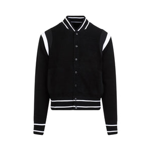 Stylish Black Knit Bomber Jacket for Men - Spring/Summer 2024 Collection