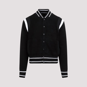 GIVENCHY Black Spring Knit Bomber Jacket for Men