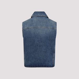 GIVENCHY Blue Denim Vest for Men